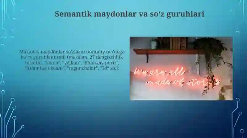 So'zlarning turkumlarga ajratish manaviy omil 4