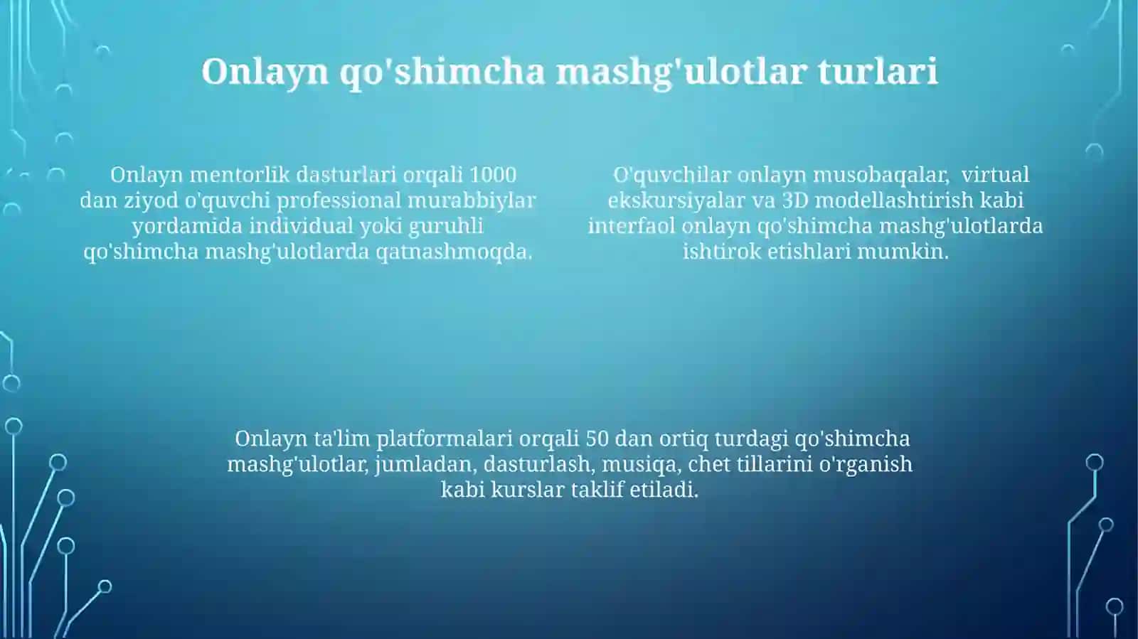 Pedagogik texnologiyadan foydalanish 4