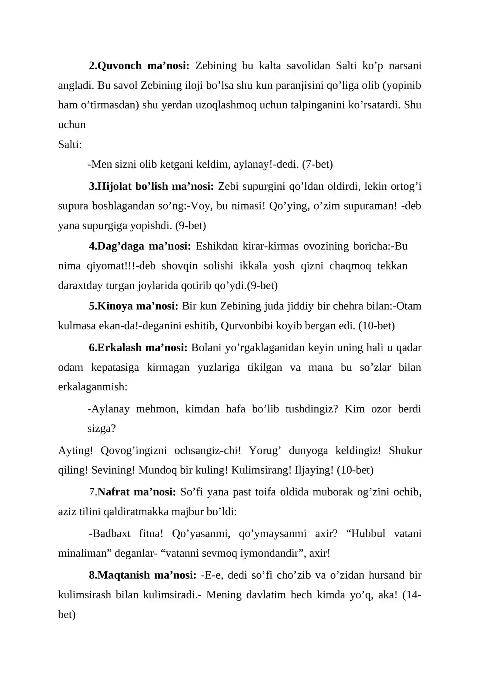 Oʻzbek tilida undovlar 4
