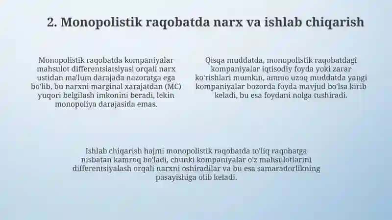 Monopolistik raqobati va oligapoliya 4