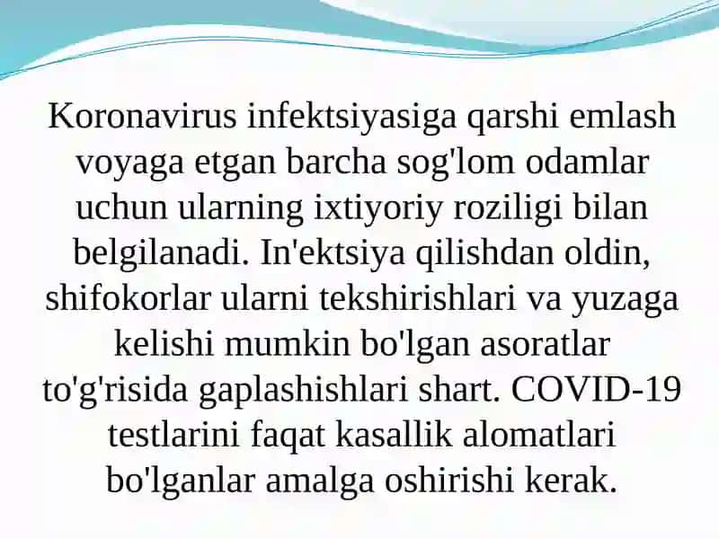 COVID-19ga qarshi emlash chor-tadbirlari 4