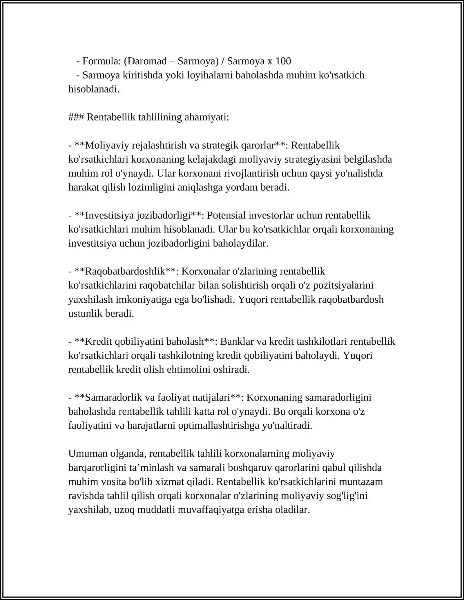 FAN:MOLIYAVIY HISOBOT TAHLILI 4
