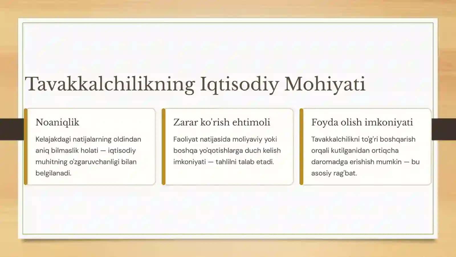 Bozor Sharoitida Tavakkalchilik: Mohiyat va Turlar 4