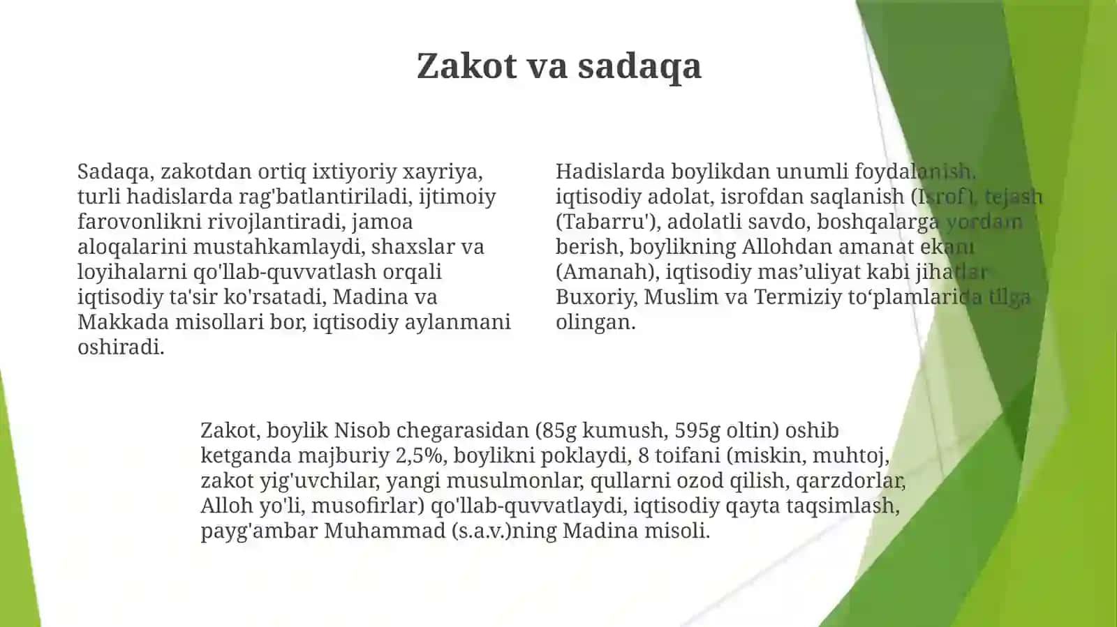 Hadislardagi iqtisodiy qarashlar 4