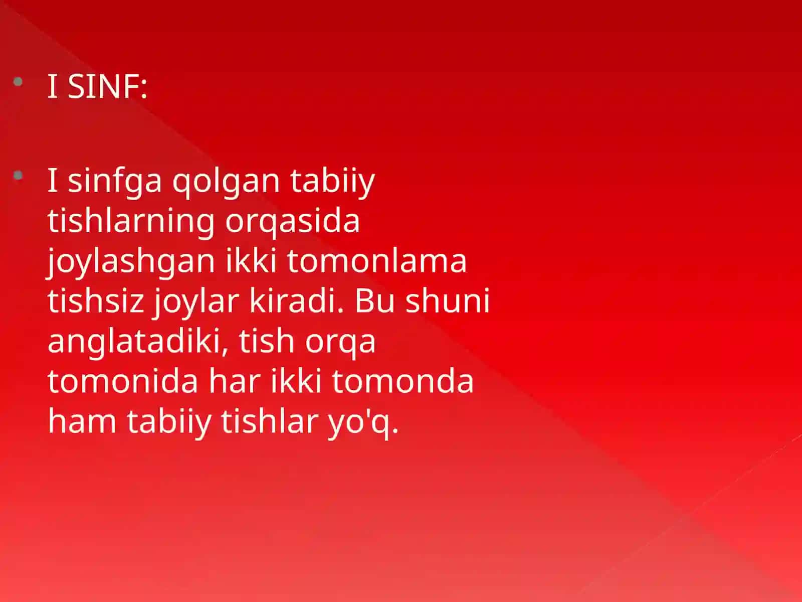 Qismantishsizlikni tasniflash 4