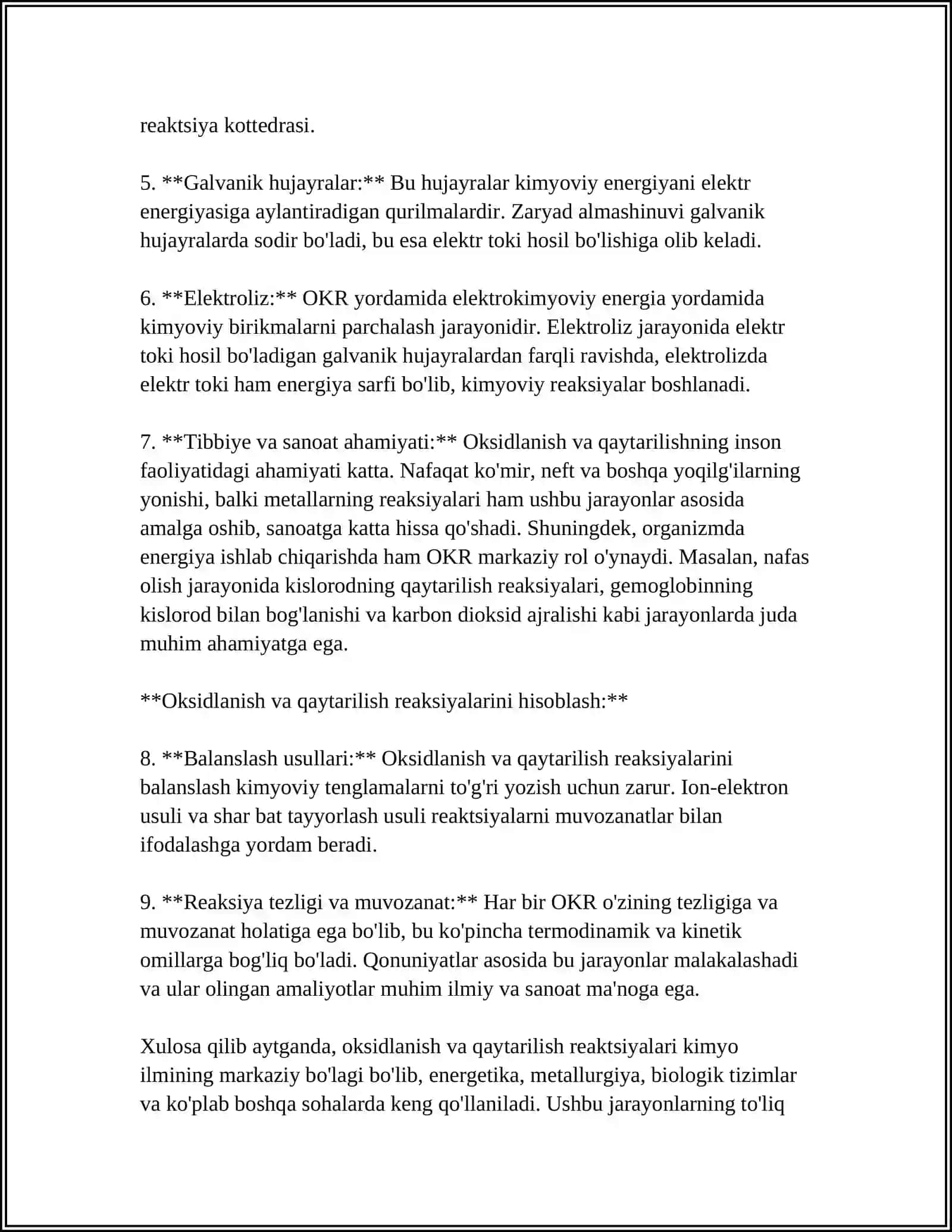 OKSIDLANISH QAYTARILISH REAKSIYALARI 4