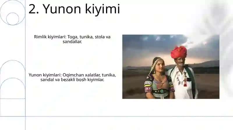 Misr Yunon Rim Rus Xindiston Kostyumlari 4