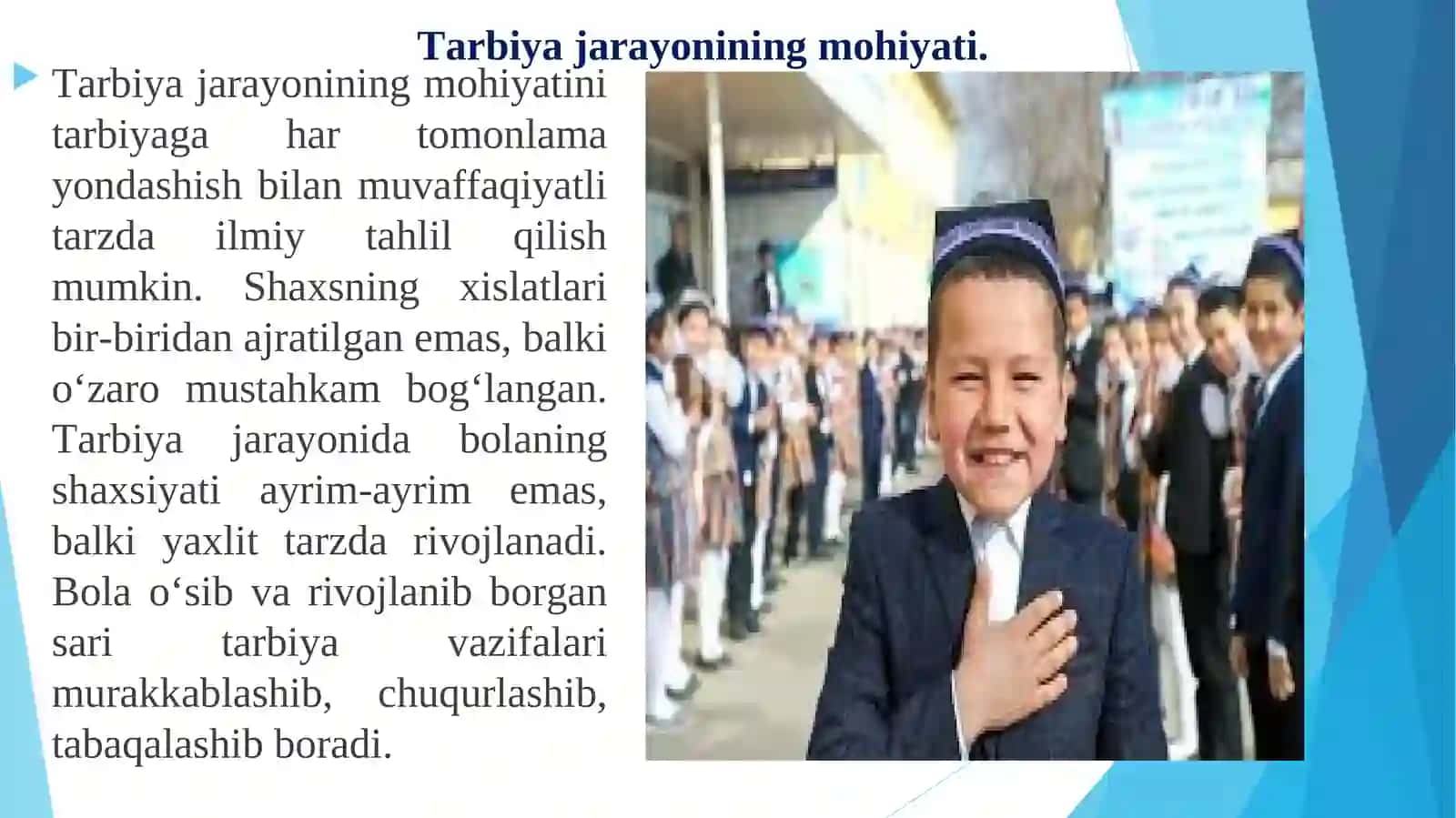 PEDAGOGIK JARAYONIDA TARBIYANING MAZMUNI 4