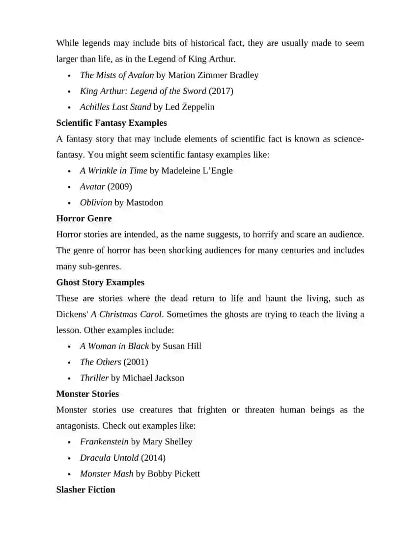 Types of Genre and Their Special Features 4