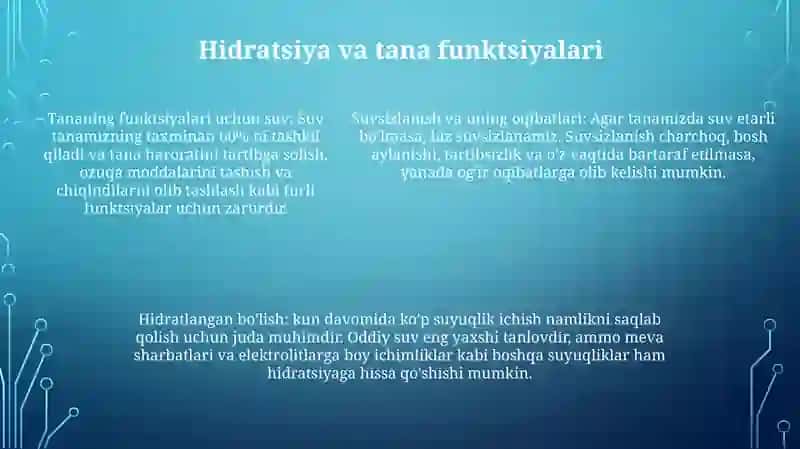 Suv Salomatlik Omili 4