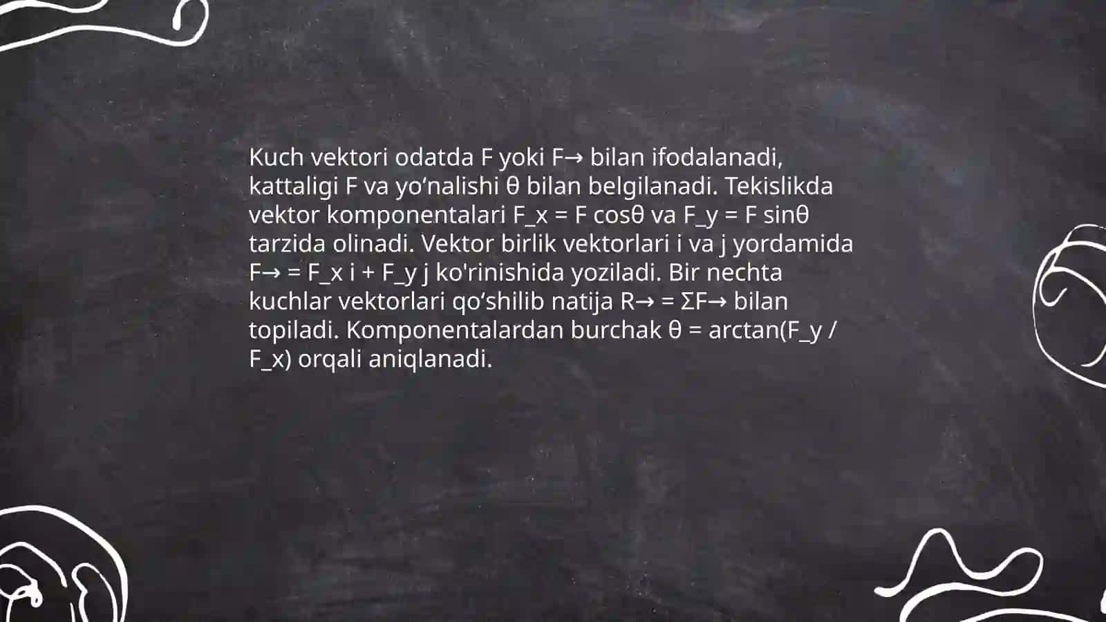 Tekislikda joylashgan kuchlar tizimi 4