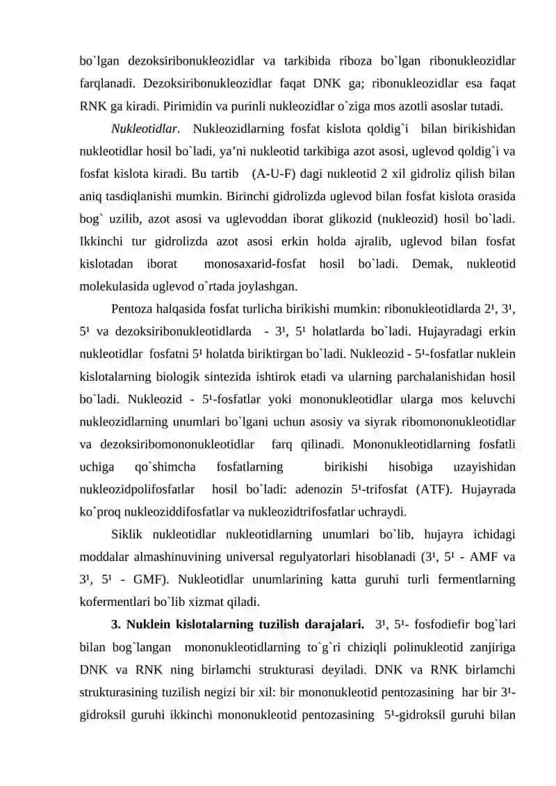 Nuklein kislotalar va ularning tuzilishi 4