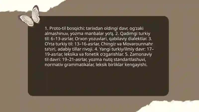 Tilning tarixiy taraqqiyoti va oʻzgaruvchanligi 4