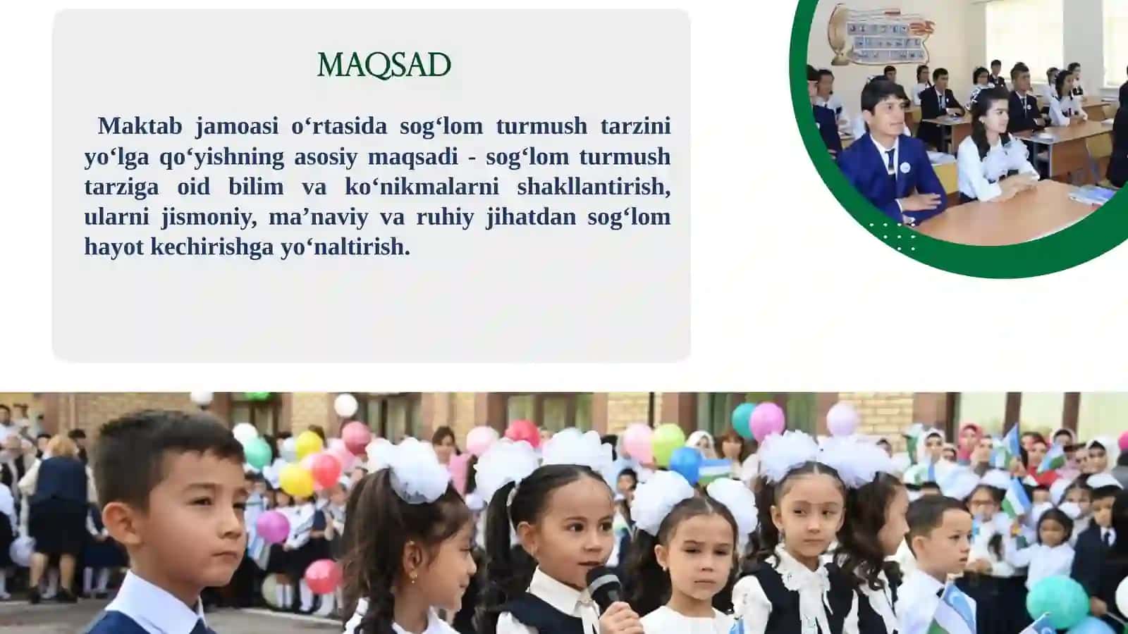 MAKTAB JAMOASI OʻRTASIDA SOGʻLOM TURMUSH TARZINI YO‘LGA QOʻYISH 4