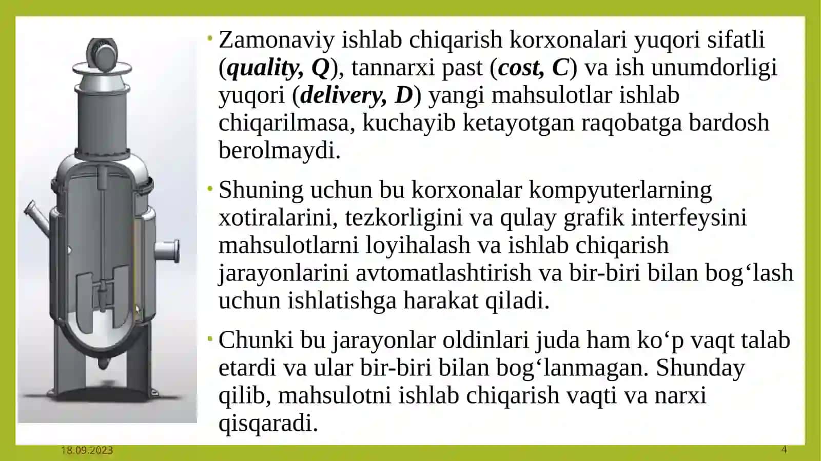 Texnologik jarayonlarni loyihalash CAD/CAE/CAM tizimlari 4
