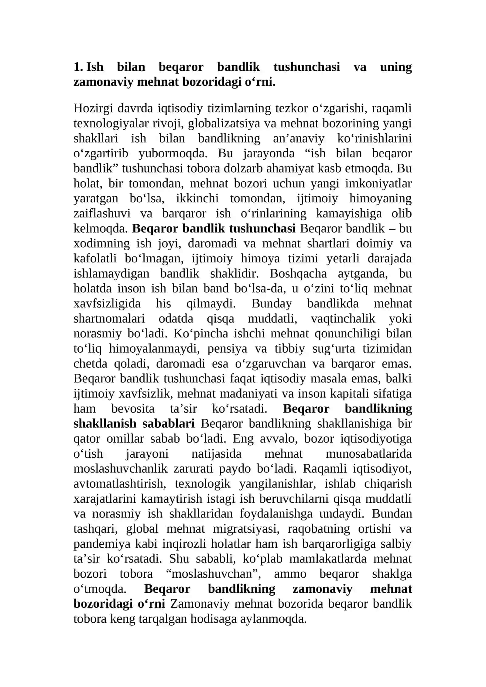 Beqaror bandlik 4