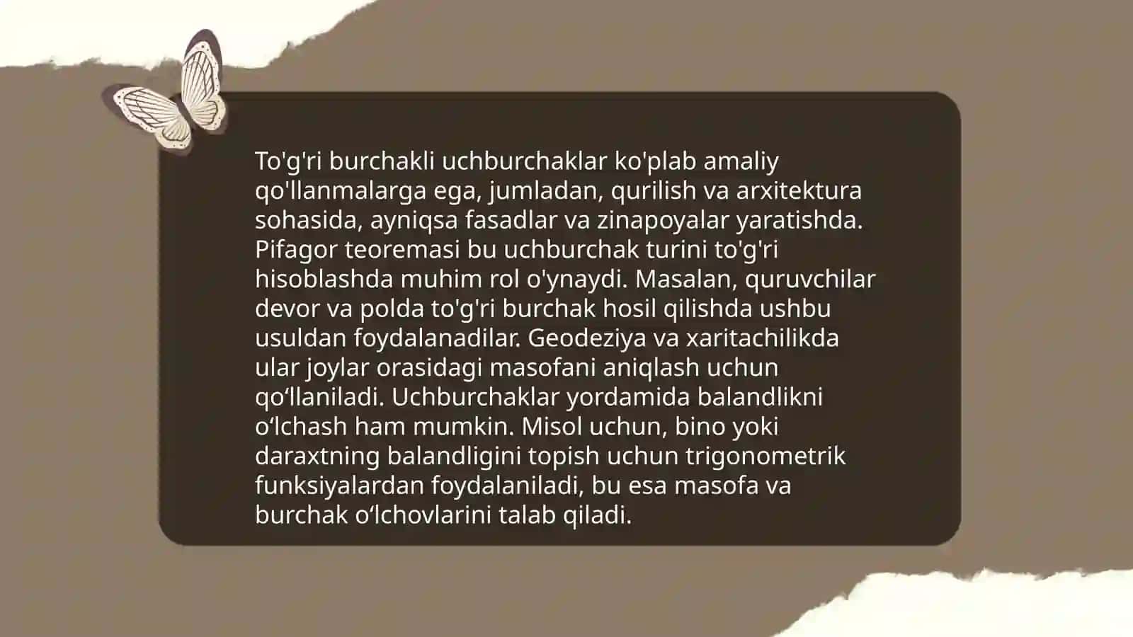 Uchburchaklar turlari va ularning xususiyatlari 4