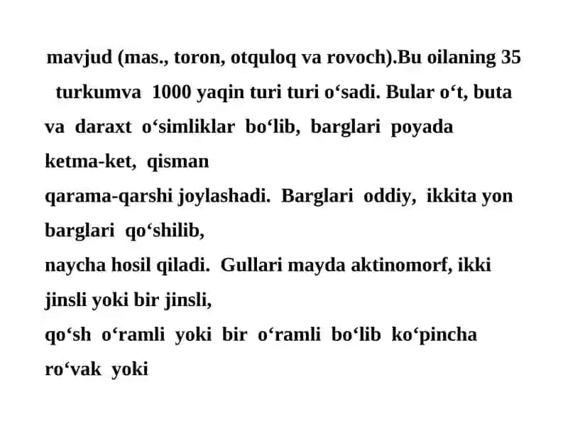 TORONDOSHLAR OILALARI 4