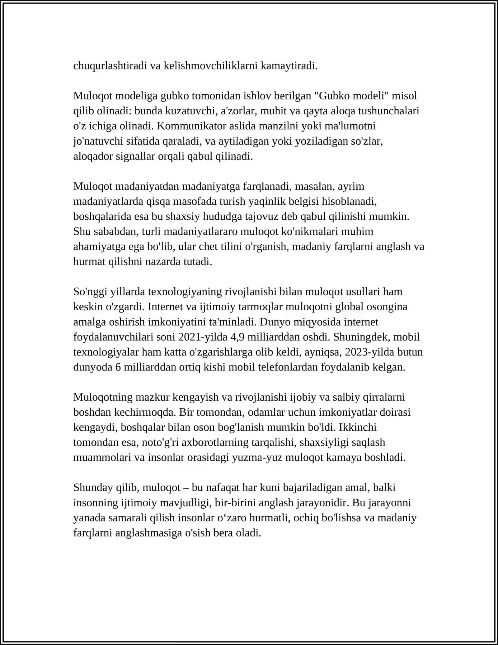 NUTQNING IXTISOSLASHUVI.MULOQOTNING TARKIBIY QISMLARI 4