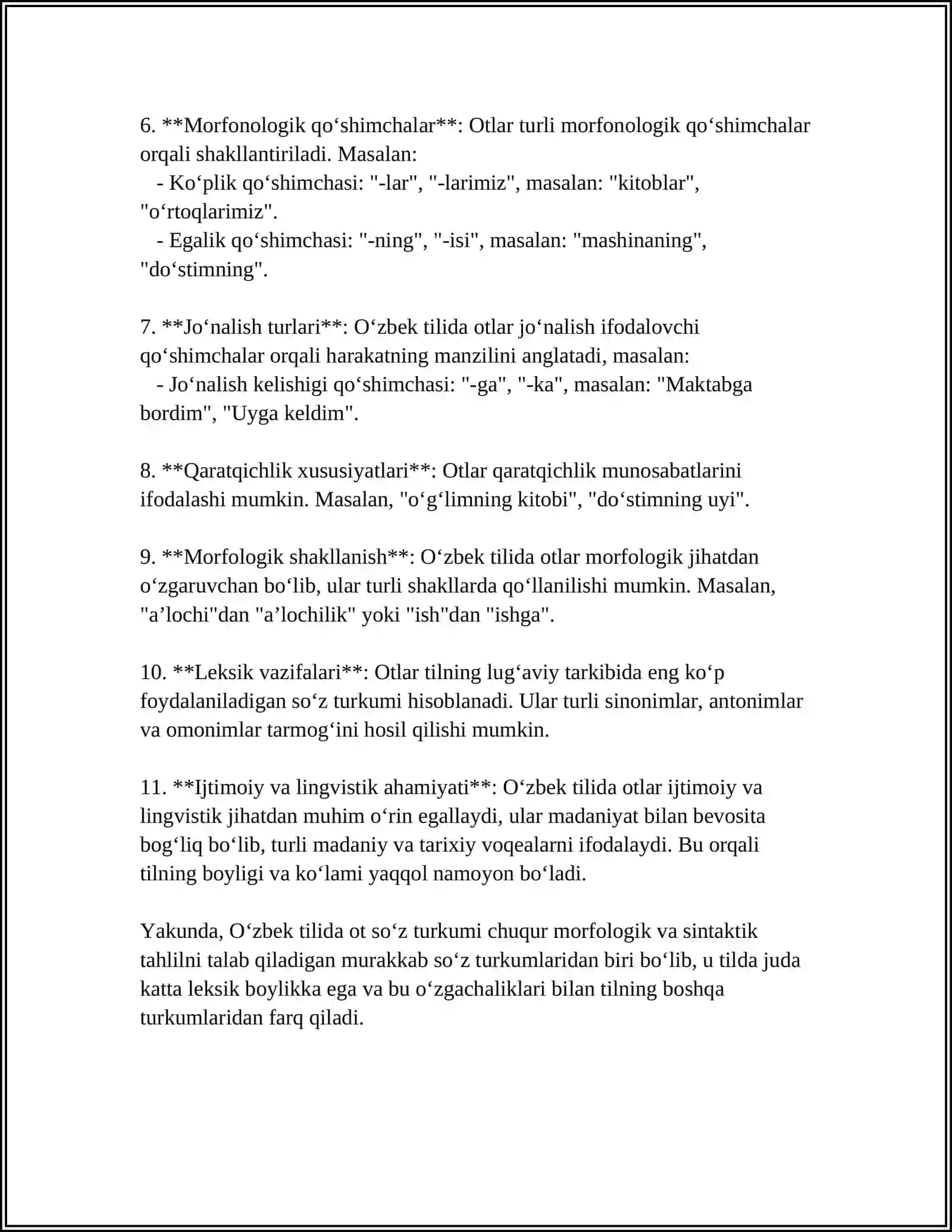 Ot soʻz turkumini oʻqitish 4