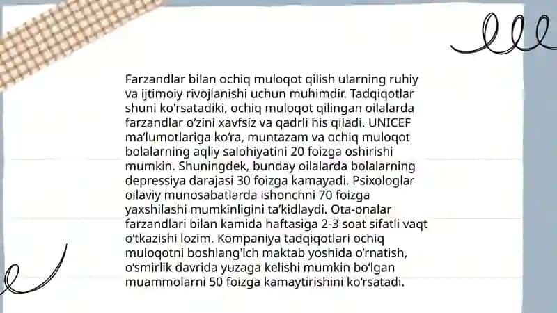 Ota-onalarga Tarbiyaga oid Bilimlar Berish 4
