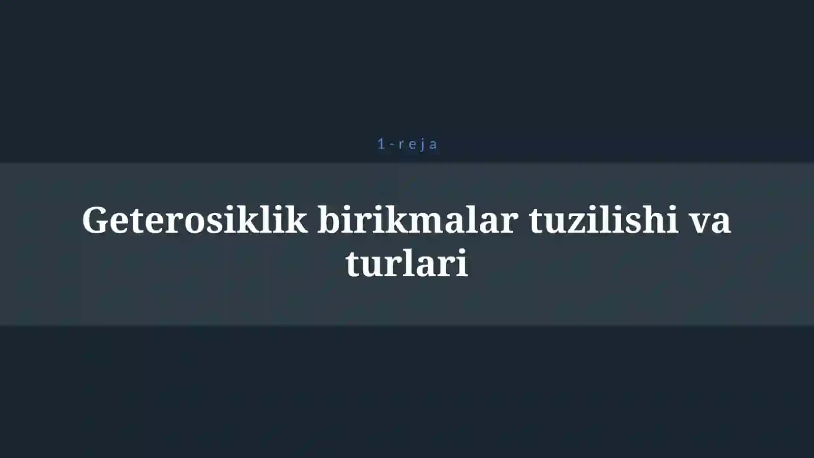 GETEROSIKLIK BIRIKMALAR 4