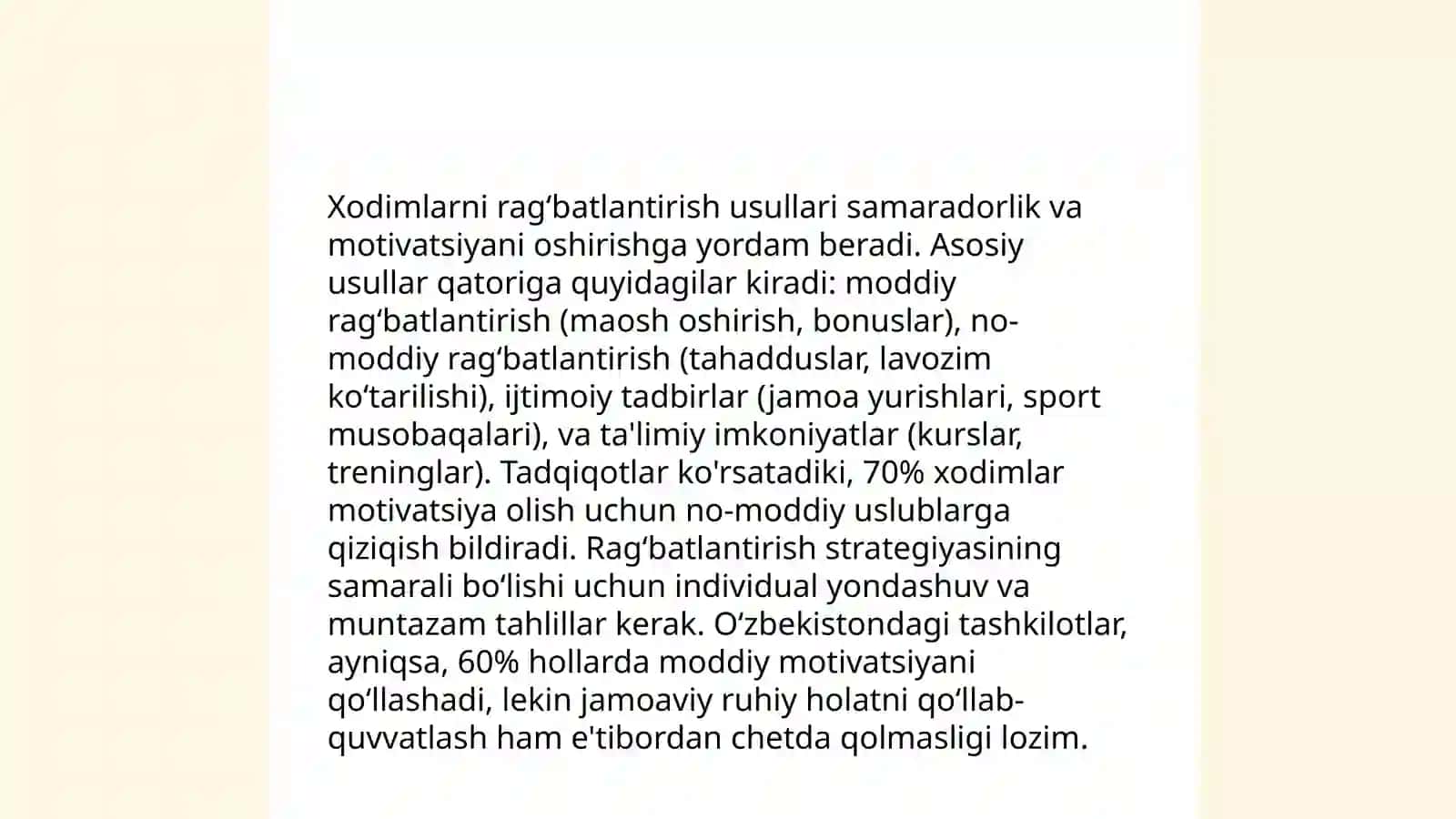 Temir yo‘l transportida mativlashtirish va rag‘batlantirish 4