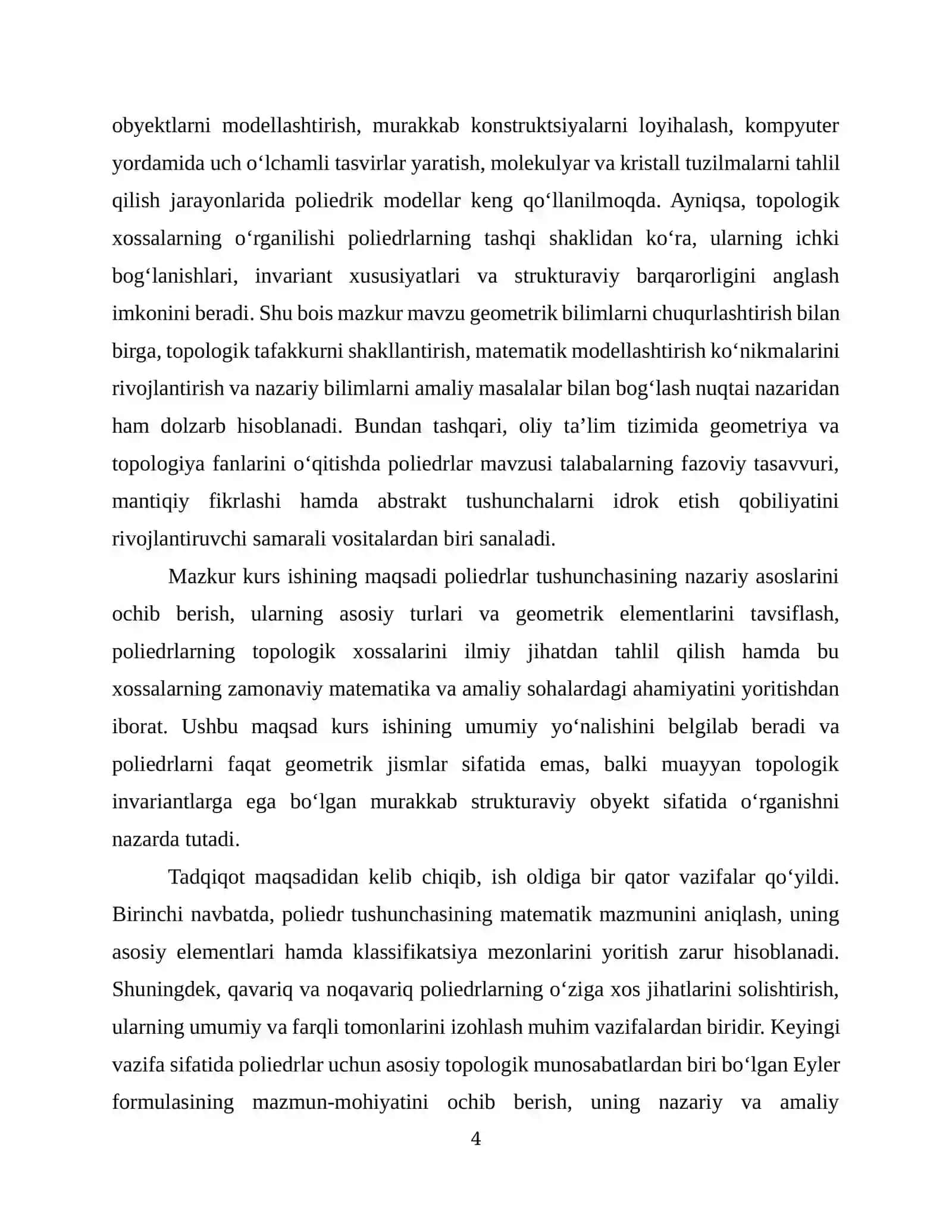 POLIEDRLAR VA ULARNING TOPOLOGIK XOSSALARI 4