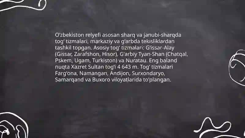 Oʻzbekiston xoʻjaligi aholisi va tabiiy geografiyasi 4