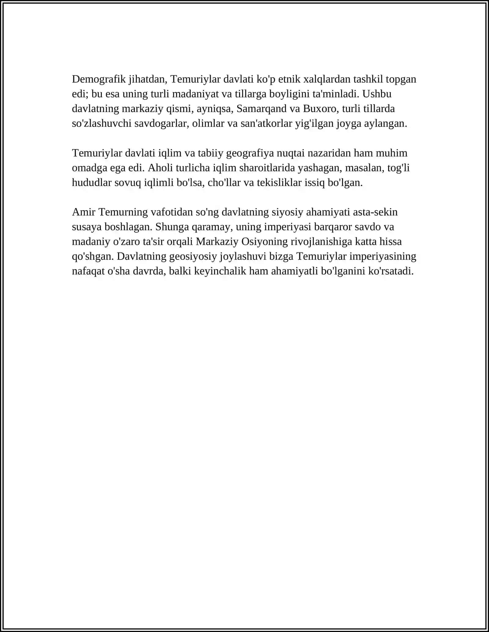 AMIR TEMUR DAVLATI XARITASI KERAK 4