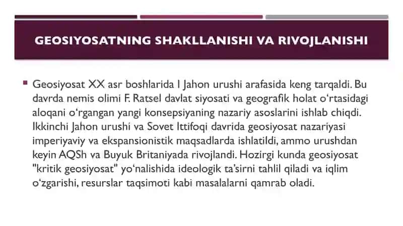 Geosiyosat asoslarining asosiy manbalari 4