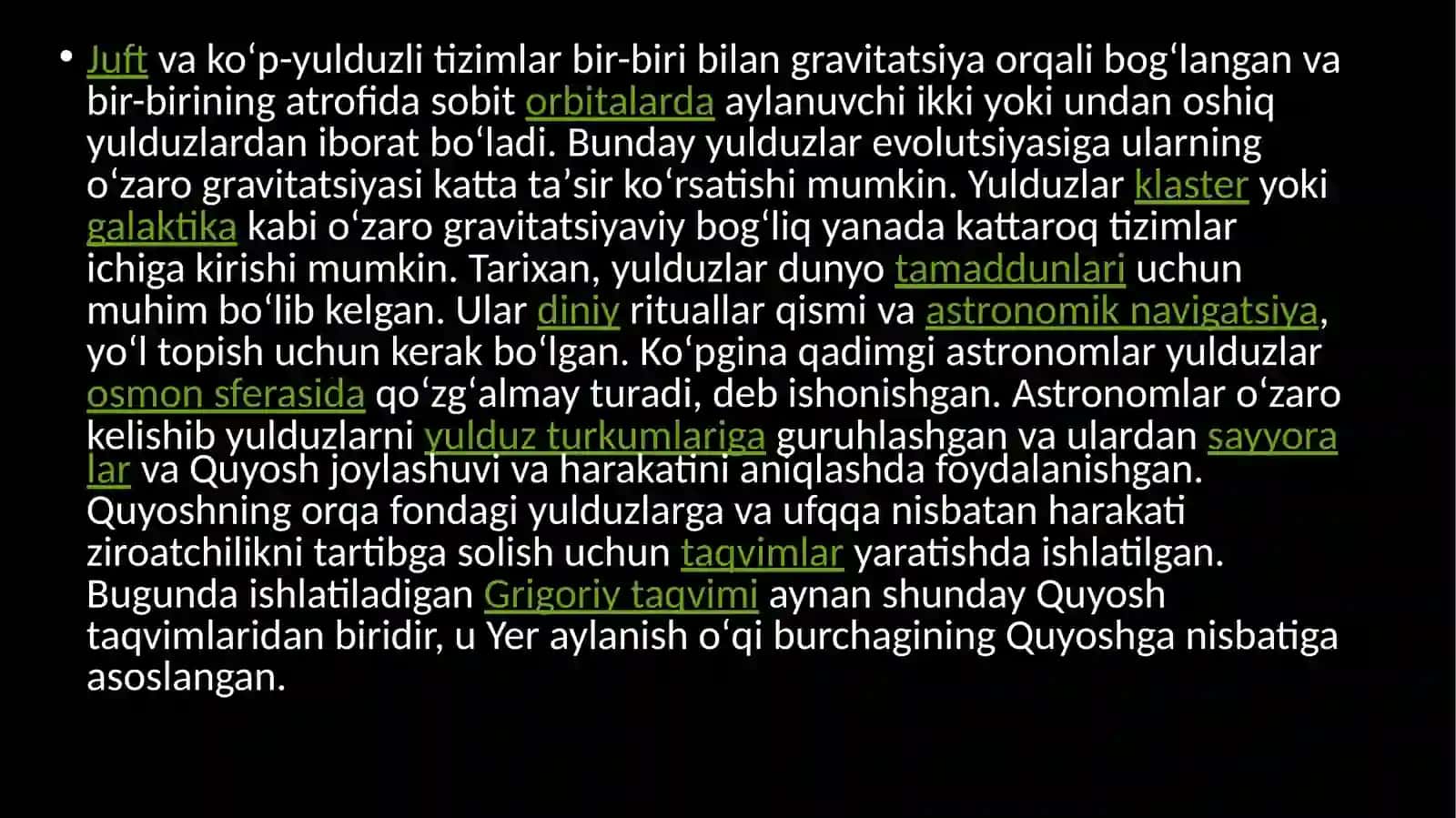 Yulduzlar va ularning harakatlari 4