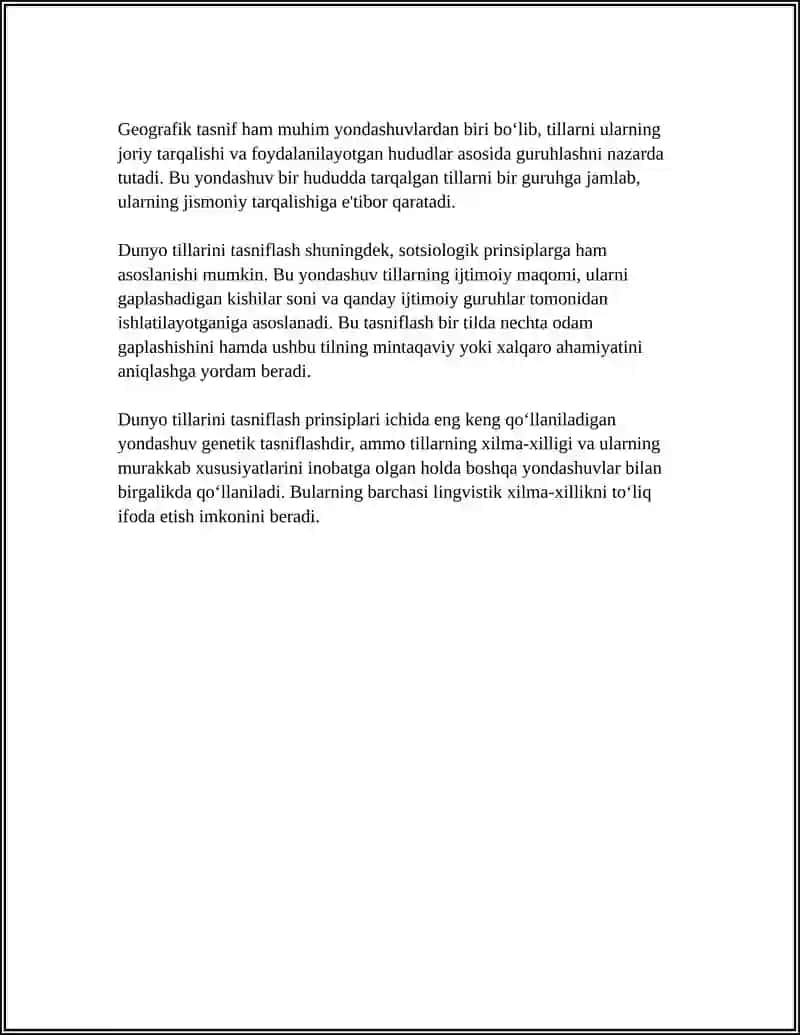 DUNYO TILLARI TASNIFI VA TURKIY TILLAR OILASI 4