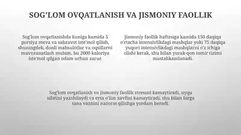 Turmush tarzi asoslari 4