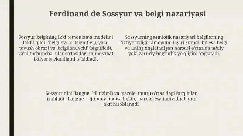 Lingvistik belgi nazariyasi 4