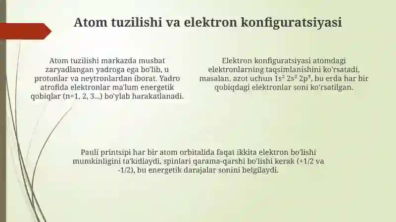 Energetik sathlarning nazariy tahlili 4