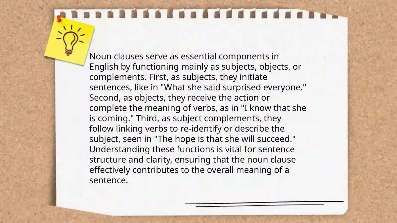 Noun clauses 4