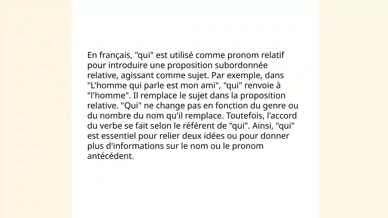 Les pronoms relatif! qui et que 4