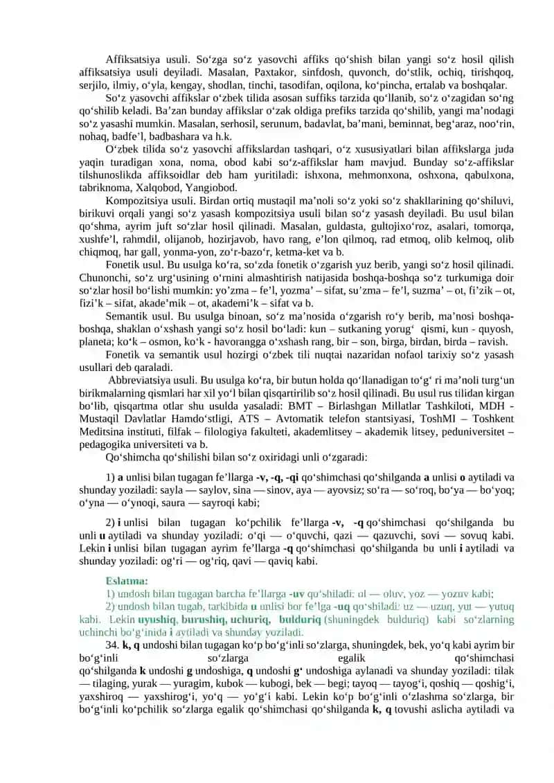 O‘zbek tilida asos va qo‘shimchalar imlosi 4
