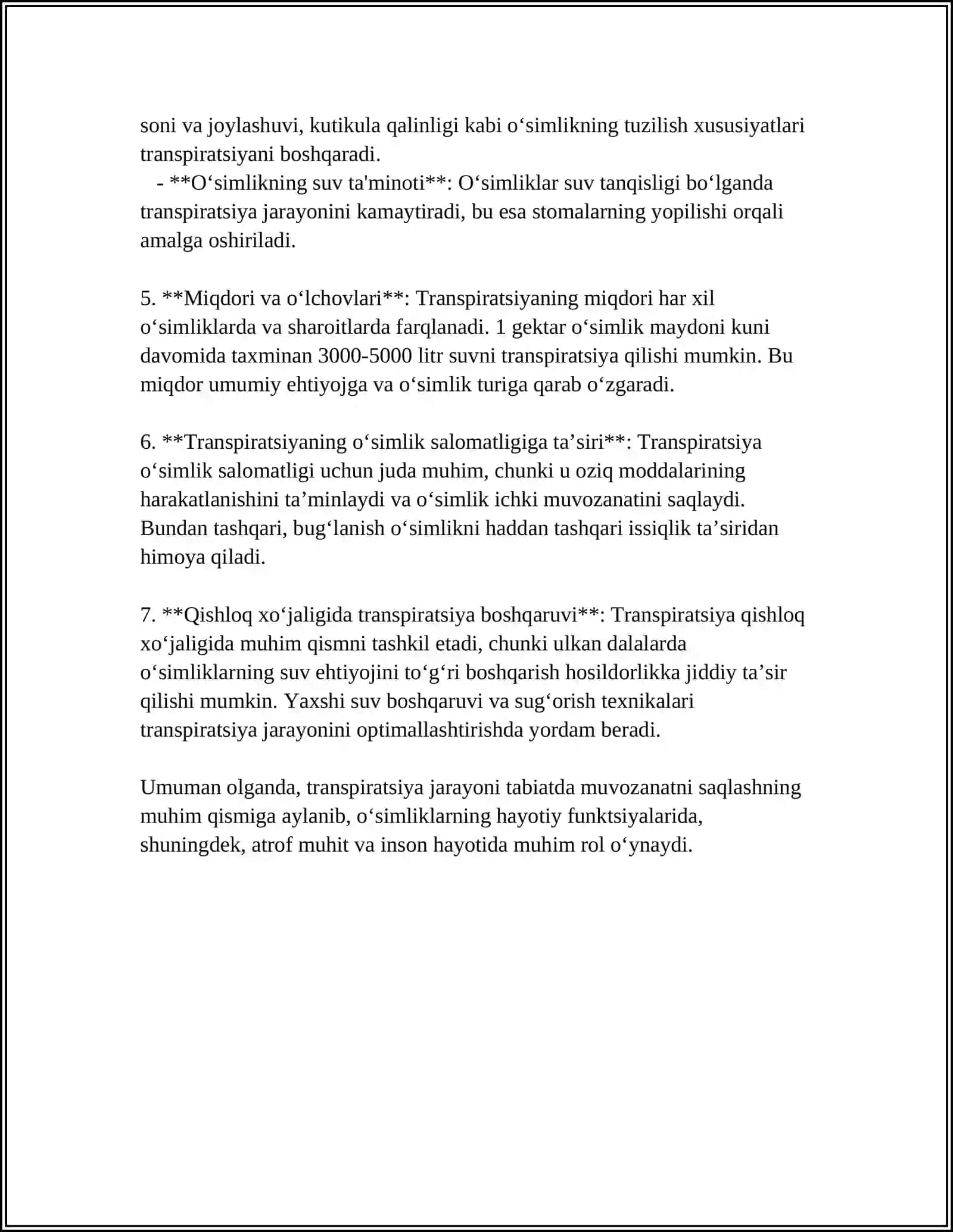 TRANSPIRATSIYA XILLARI VA UNI BOSHQARISH MEXANIZMLARI (VENNDIAGRAMMASI ASOSIDA) 4