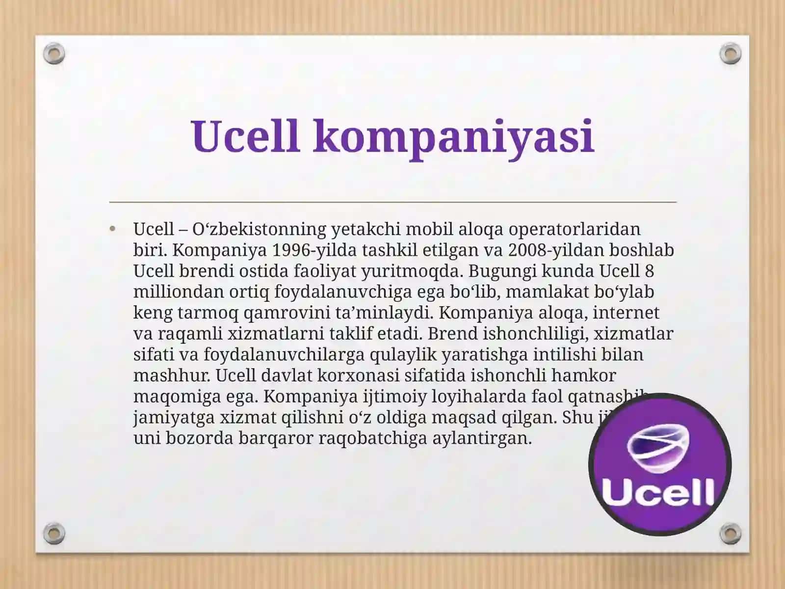 Ucell Kompaniyasi 4