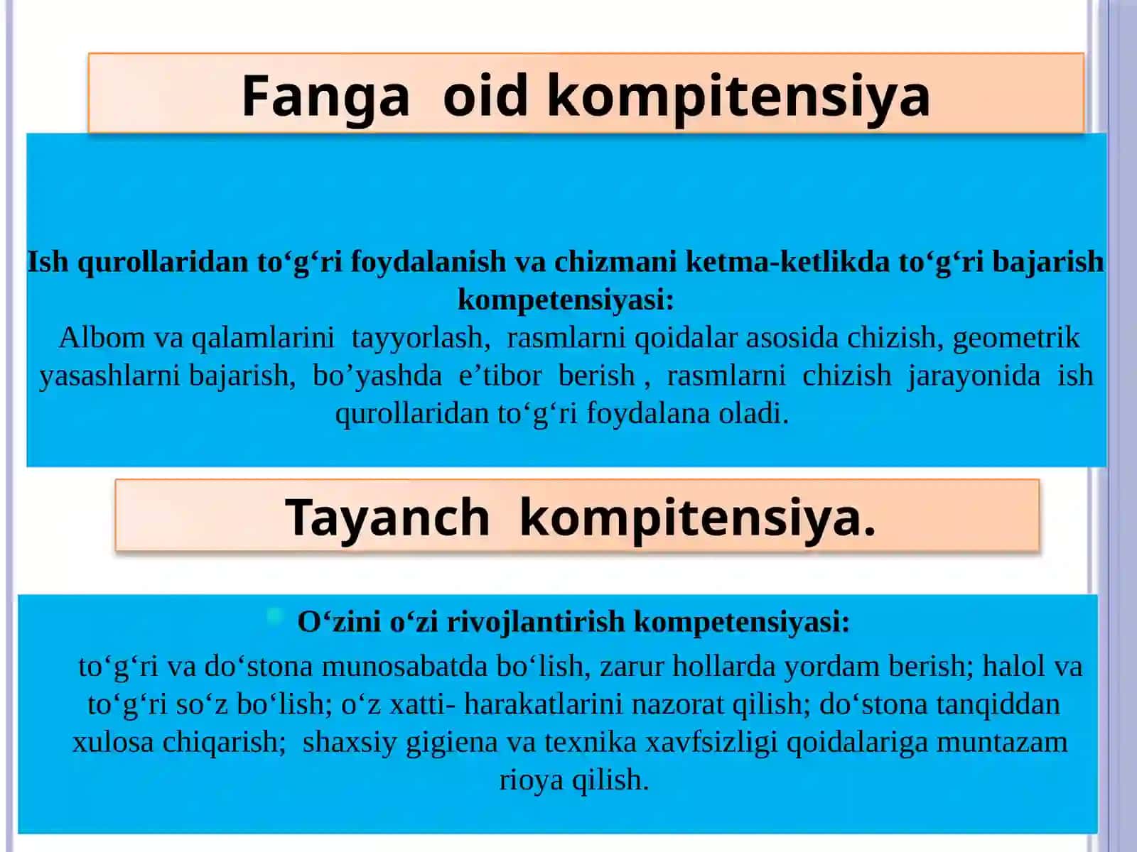 “Oqshom” mavzusida ochiq dars Ishlanmasi 4
