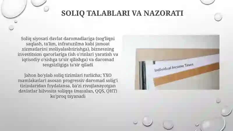 Soliq tizimi va soliq siyosati 4