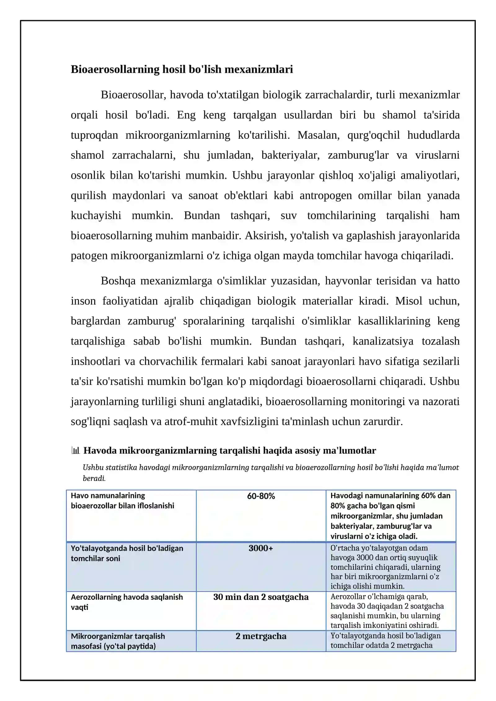 Havo muhitiga mikroorganizmlarning tarqalishi 4