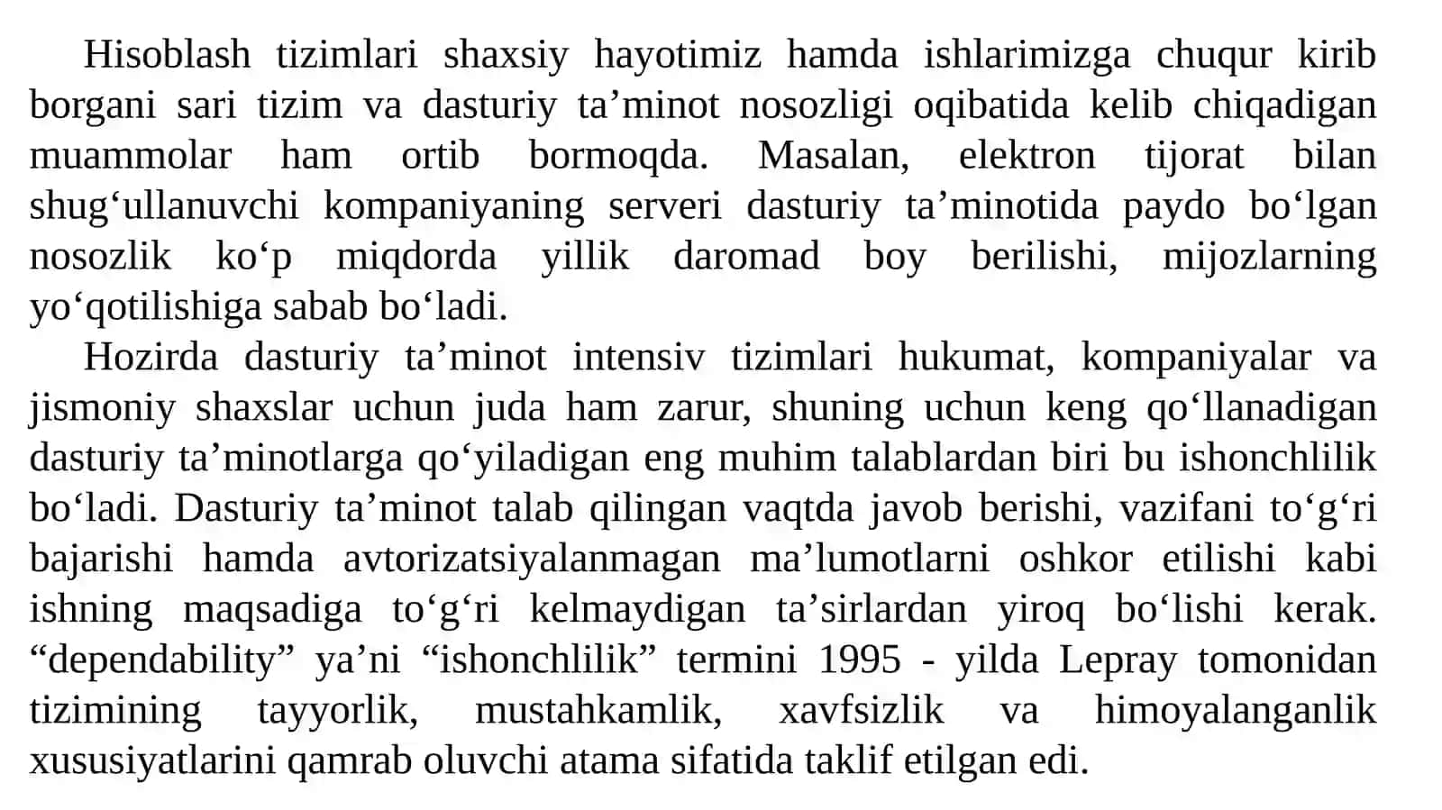 Dasturiy ta’minot ishonchliligi va xavfsizligi 4