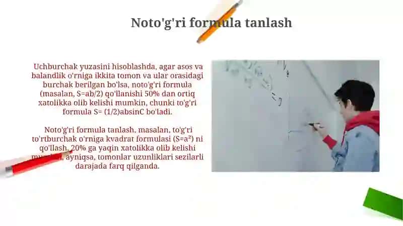 Yuzalarni formula yordamida hisoblashga doir masalalar 4