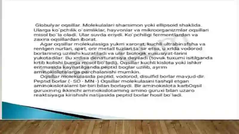 oqsillarning ko’p Shakililigi,Ahamyati 4