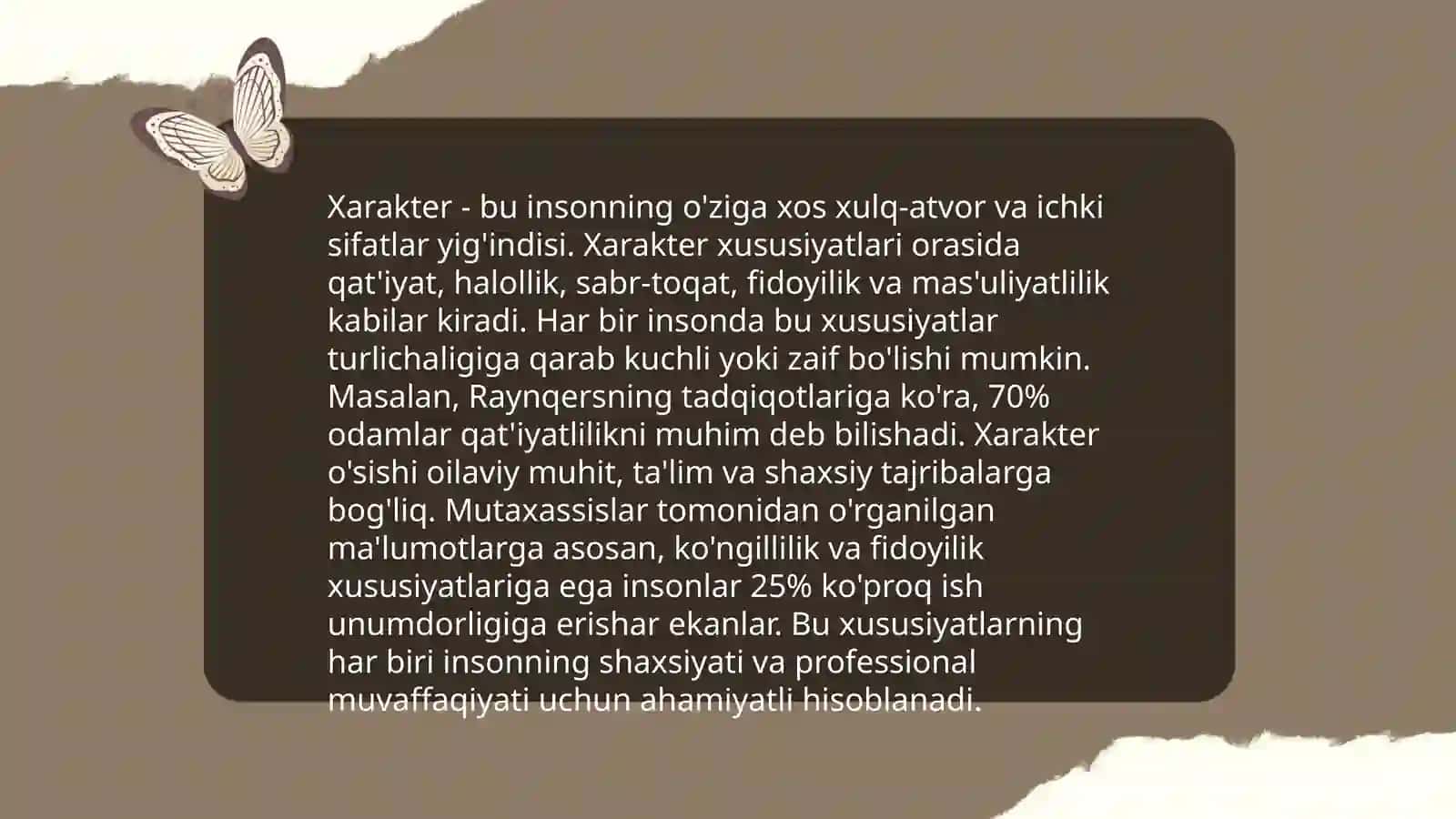 Temperament, xarakter va uning xossalari 4
