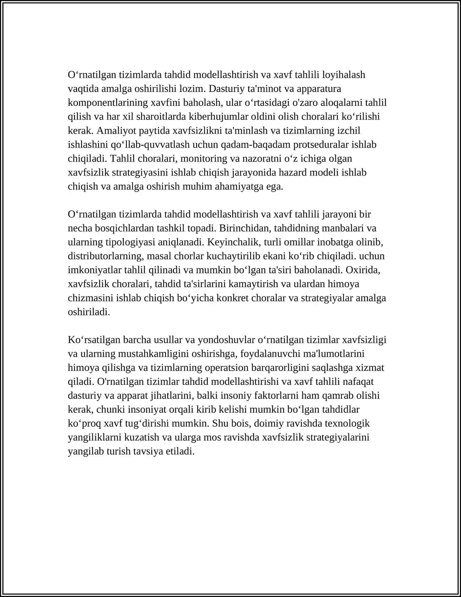 OʻRnatilgan Tizimlarda Axborot Xavfsizligi 4