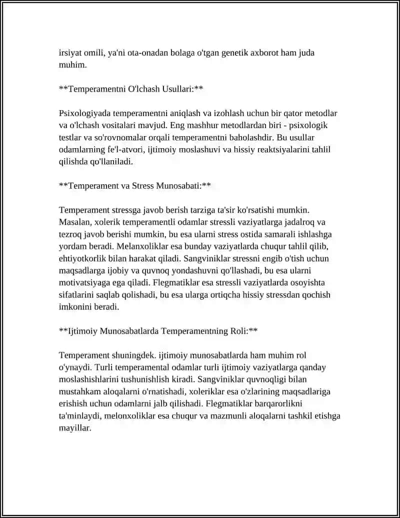 TEMPERAMENT - SHAXS TUZILMASI SIFATIDA 4